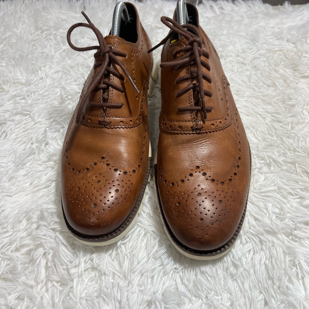 Cole Haan Zerogrand Leather Wingtip Oxford Brown C14493 Men’s Size 10.5